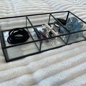 Target Black Glass Drawer Organizer Vanity Tray